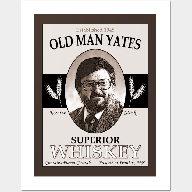 Old Man Yates Whiskey Logo Wall Art by SaintEuphoria